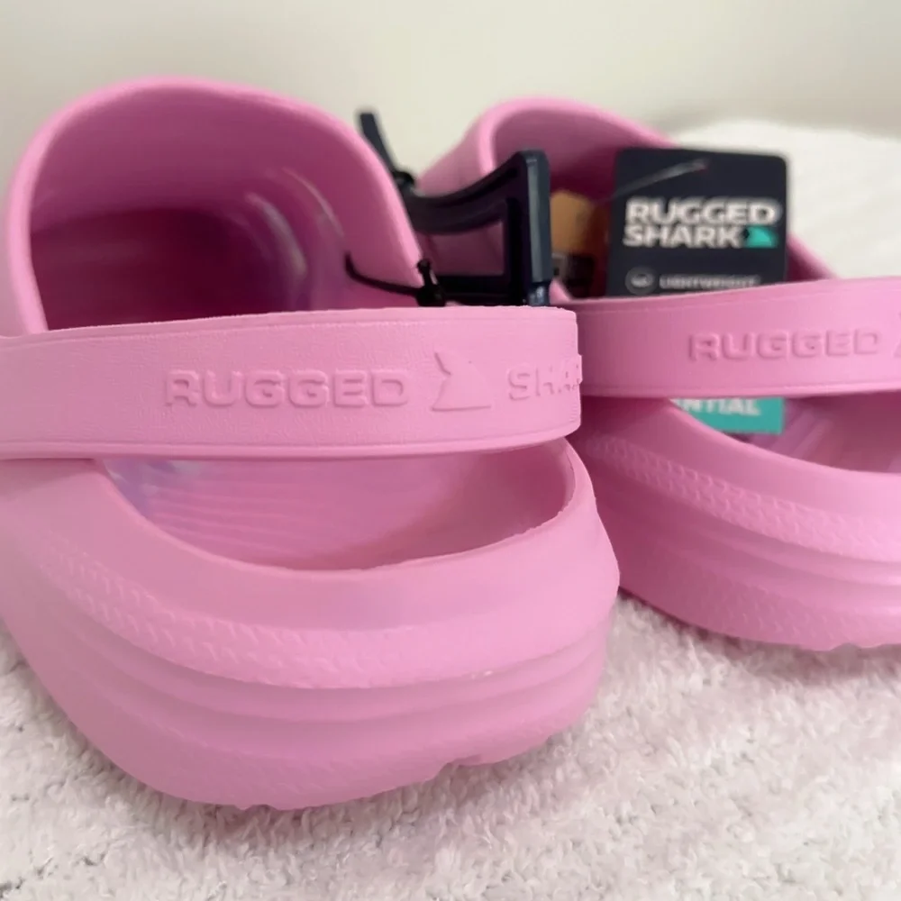 Kids Pink Water-Ready Clog Sandals with Marbled Accents